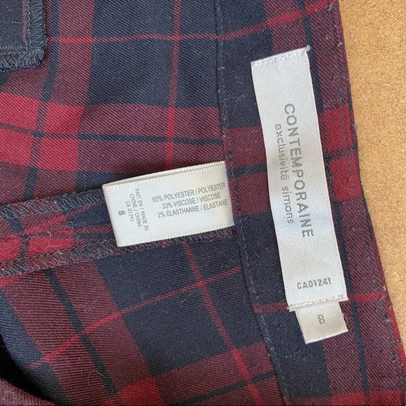 Simons High Waist Plaid Dress Pants - Picture 6 of 6